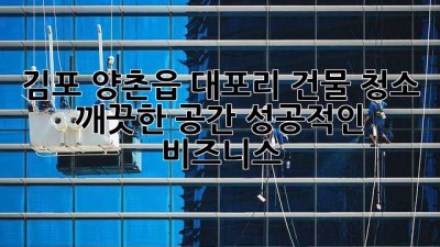 김포 양촌읍 대포리 건물 청소: 깨끗한 공간, 성공적인 비즈니스! ✨
